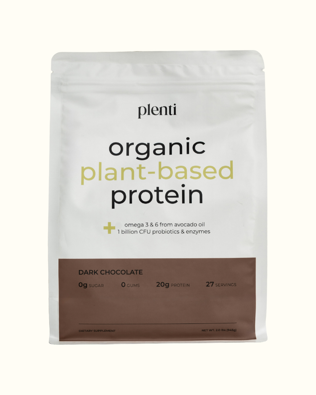 Proteína Vegetal Orgánica (945g, 27 porciones)