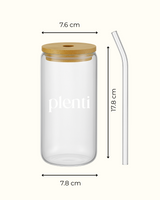 Vaso Reusable de vidrio 20oz (aprox. 591 ml)