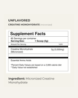 Creatina Monohidratada (60 Porciones) (Unflavored)